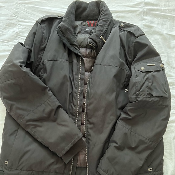 Andrew Marc Jackets & Coats Andrew Marc Mens Black Winter Coat